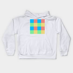 minimalist simple abstract colorful check pattern Kids Hoodie